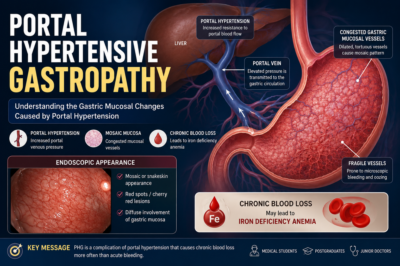 Portal Hypertensive Gastropathy (PHG) Explained: Pathophysiology, PHG vs GAVE & Treatment